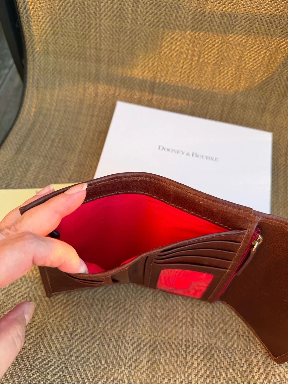 Dooney & Bourke FLORENTINE FLAP WALLET in CHESTNUT